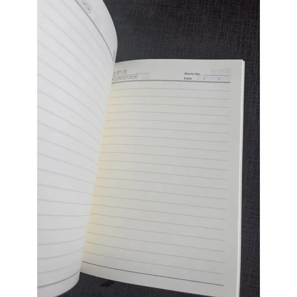 Memo Gift Set In Box, New Notebook And Pen Metallic Gold And Black